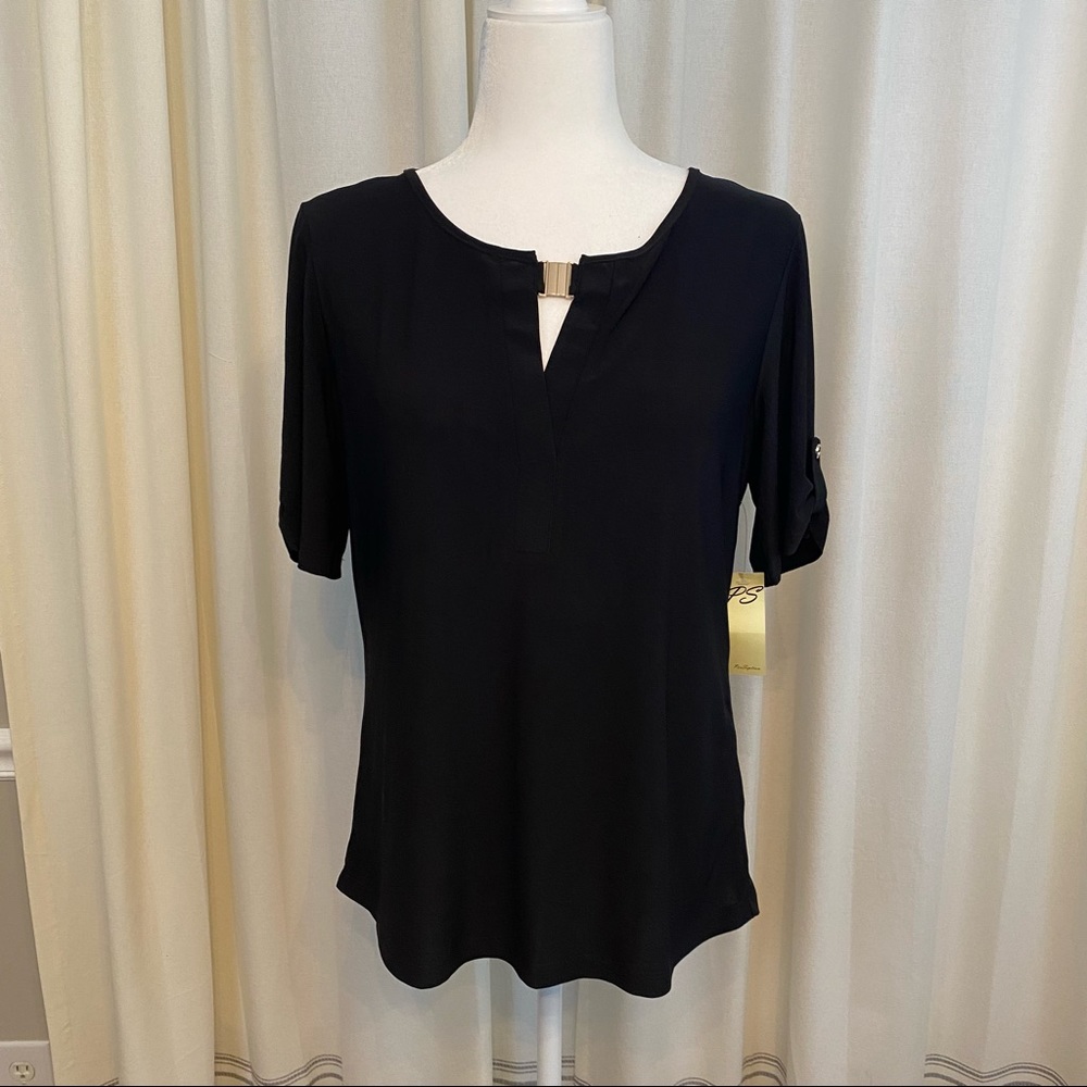 PerSeption Concept Black Blouse NWT